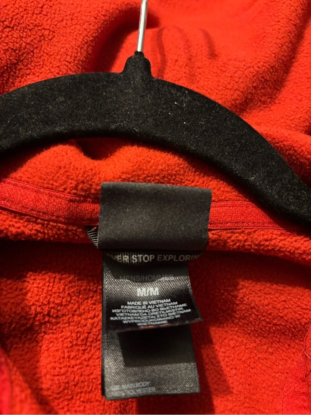 The North Face Red Quarter-Zip Fleece Pullover Medium
